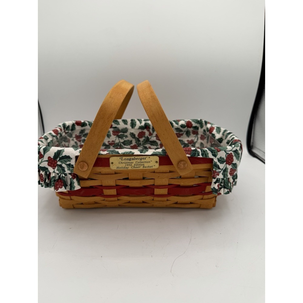 🎄🧺 Longaberger 1996 Holiday Cheer Basket Combo – Christmas Collectible 🧺🎄